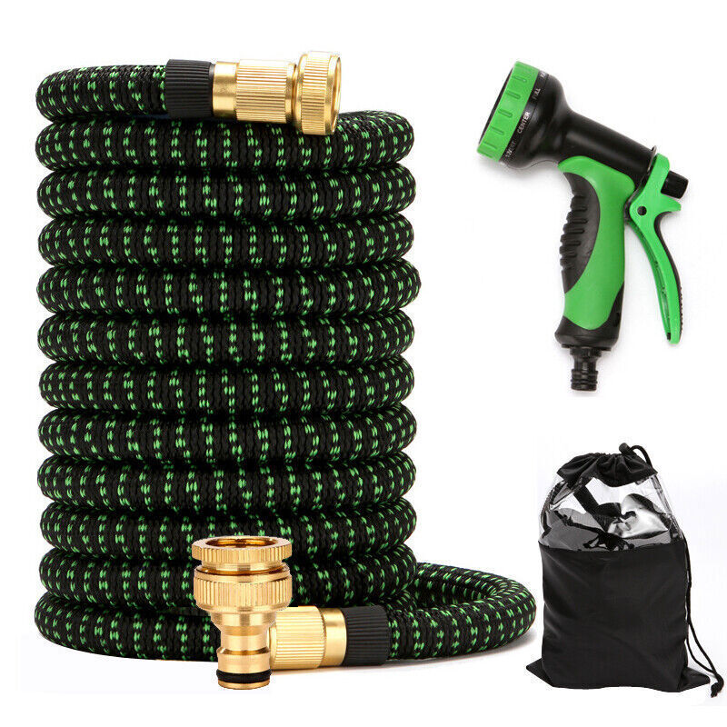 Knot-Free Garden Hose (Includes 8 Spray Nozzle & Storage Bag)
