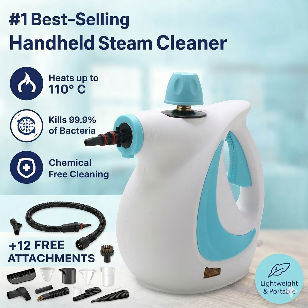 Multi-Surface Steam Cleaner + 12 FREE Attachments