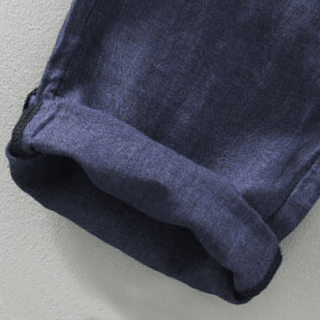 Warm-weather trousers with tapered leg and rolled hem | Solin