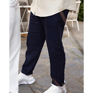 Warm-weather trousers with tapered leg and rolled hem | Solin