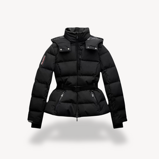 Belted Puffer Jacket – Structured Winter Silhouette | Elowara