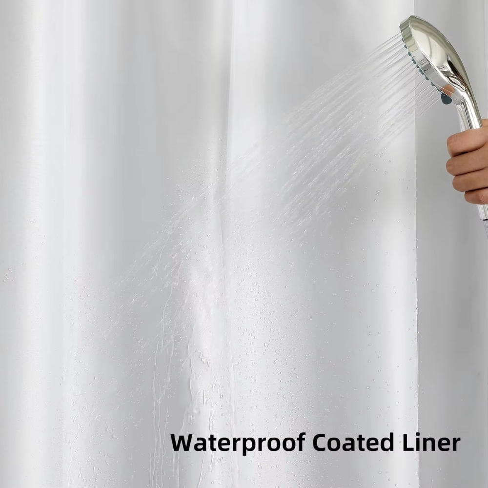 Delux Hookless Shower Curtain
