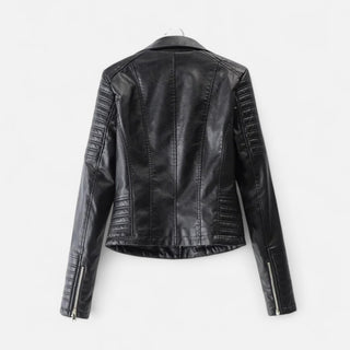 Classic Biker Jacket with Structured Fit and Timeless Silhouette | Vivienne