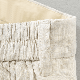 Warm-weather trousers with tapered leg and rolled hem | Solin