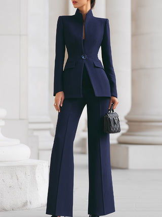 Tailored blazer and trouser suit set with refined silhouette | Adrielle