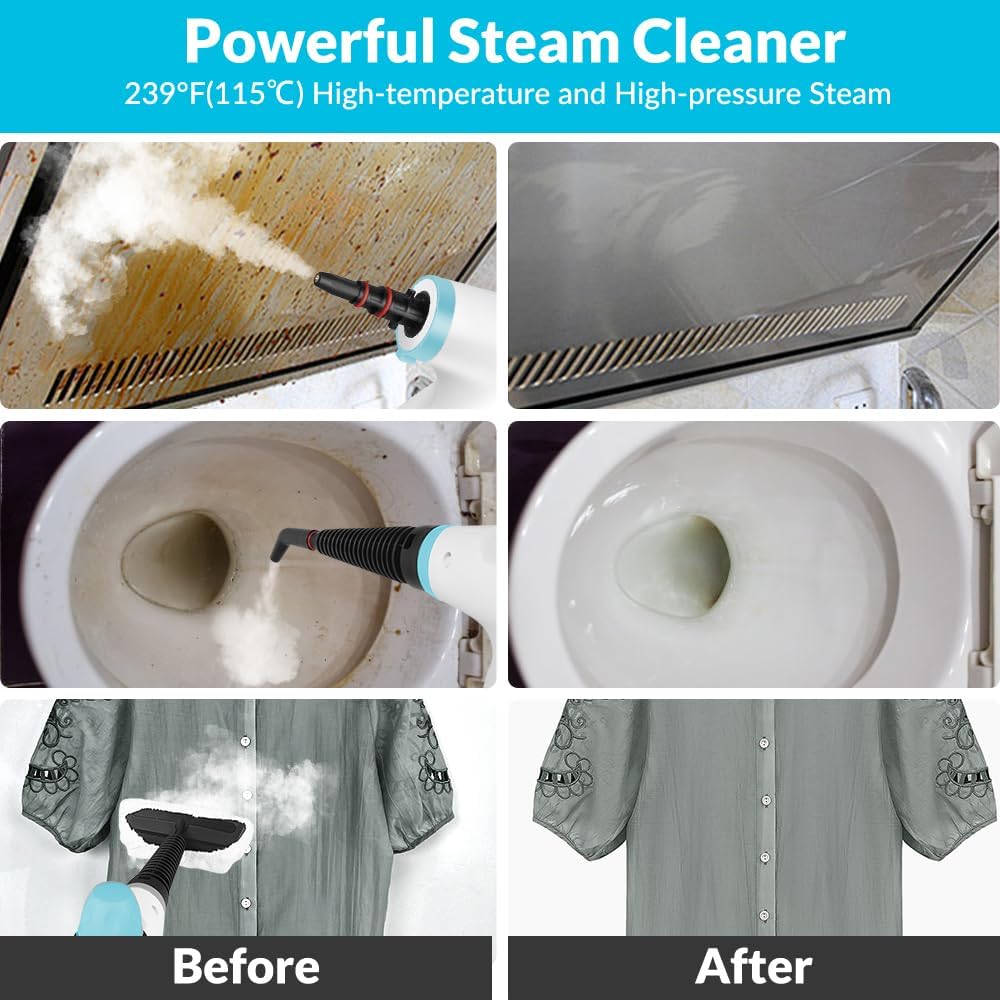 High pressure steam cleaner cleaning examples