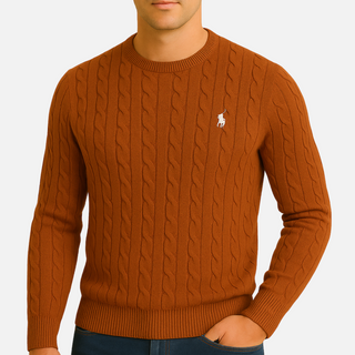 Cable Knit Crew Neck Sweater – Timeless Refined Silhouette | Branton