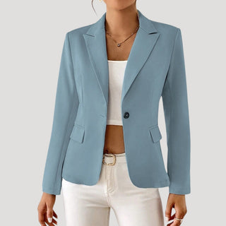 Lightweight fitted blazer with single-button front | Elira