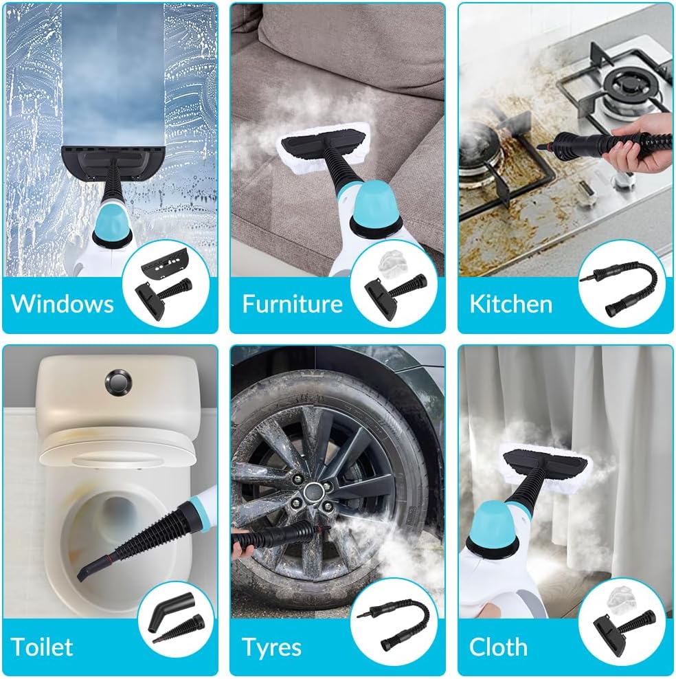 Steam cleaner being used around the home