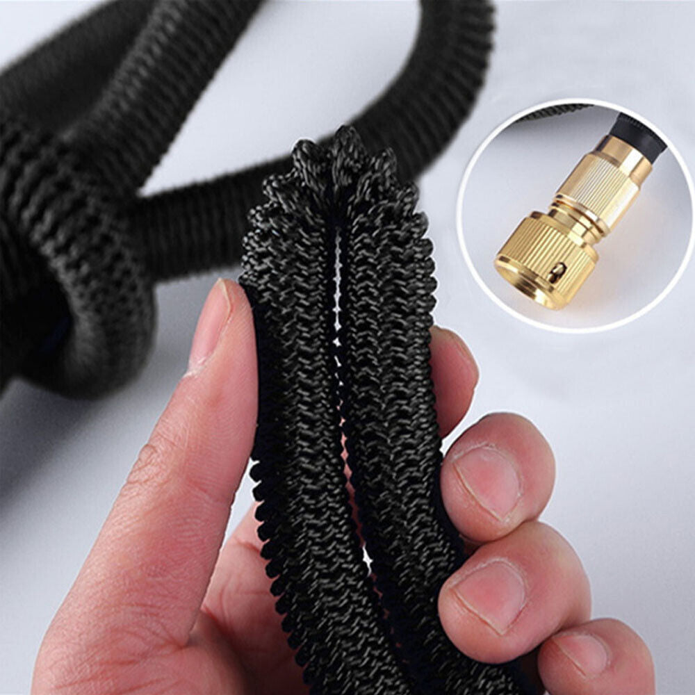Knot-Free Garden Hose (Includes 8 Spray Nozzle & Storage Bag)