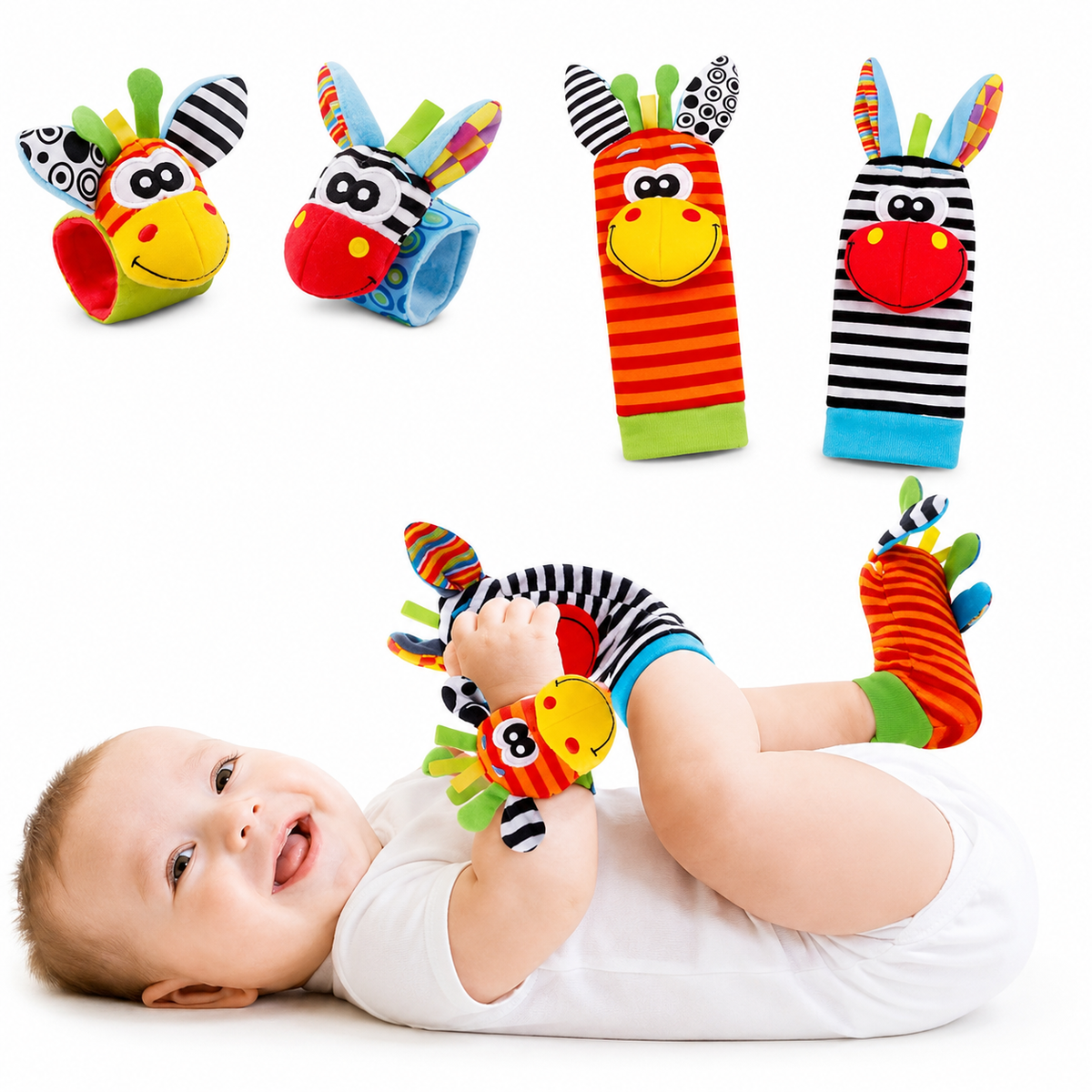 Baby Sensory Socks Plush Baby Socks Wristbands