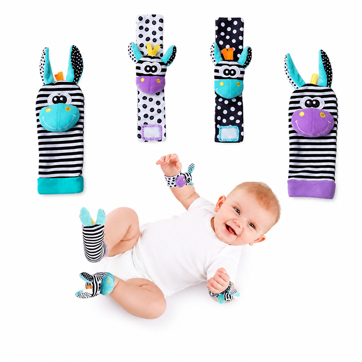 Baby Sensory Socks Plush Baby Socks Wristbands