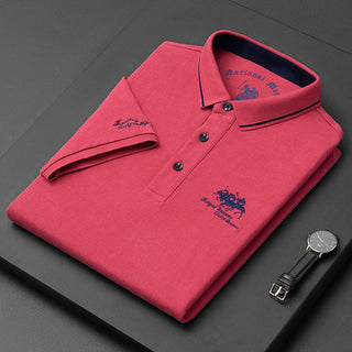 Classic button-front polo shirt with refined everyday style | Gino
