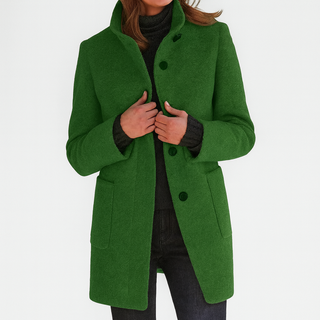 Classic Single-Breasted Winter Coat with Tailored Fit and Structured Collar | Laurent
