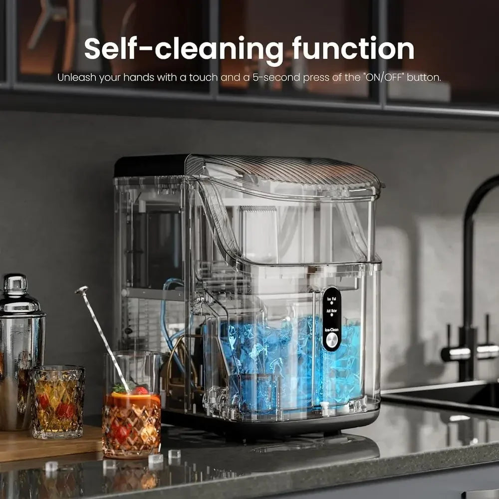 Countertop Ice Maker Nugget Portable Compact Fast Chewable Ice