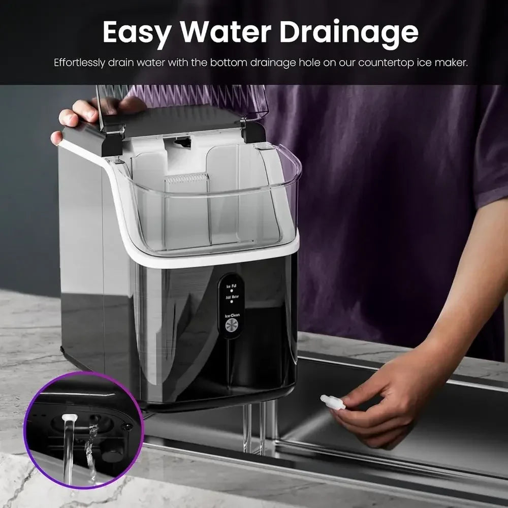 Countertop Ice Maker Nugget Portable Compact Fast Chewable Ice