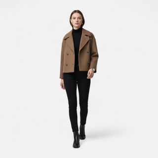 Double-Breasted Mid-Length Coat for Women | Elvaré