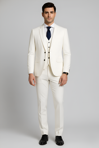 Classic tailored three piece suit refined formal ensemble | Bellaro