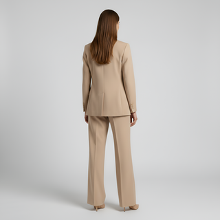 Tailored blazer and trouser suit set with clean structured fit | Valerios