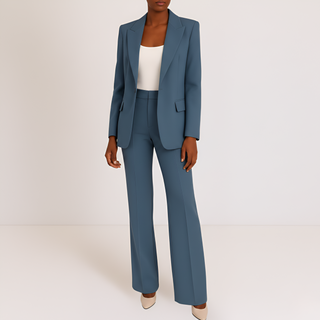 Tailored blazer and trouser suit set with clean structured fit | Valerios