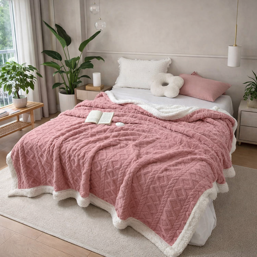 Sherpa Throw Snuggle Blanket