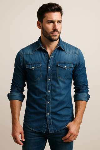 Casual Button-Front Shirt – Timeless Structured Silhouette | Cedric