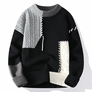 Jasper Patchwork Knit Sweater | Jasper