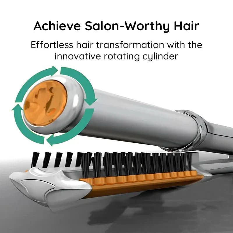2-in-1 Rotating Hair Brush – Auto-Spin Styling Smoothing & Straightening