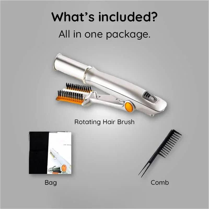 2-in-1 Rotating Hair Brush – Auto-Spin Styling Smoothing & Straightening