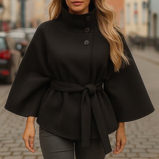 Éloria Belted Cape Coat
