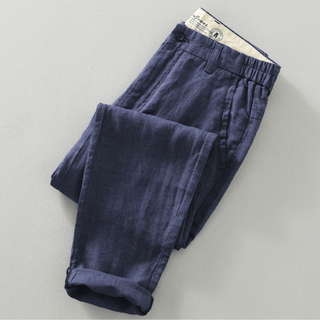 Warm-weather trousers with tapered leg and rolled hem | Solin