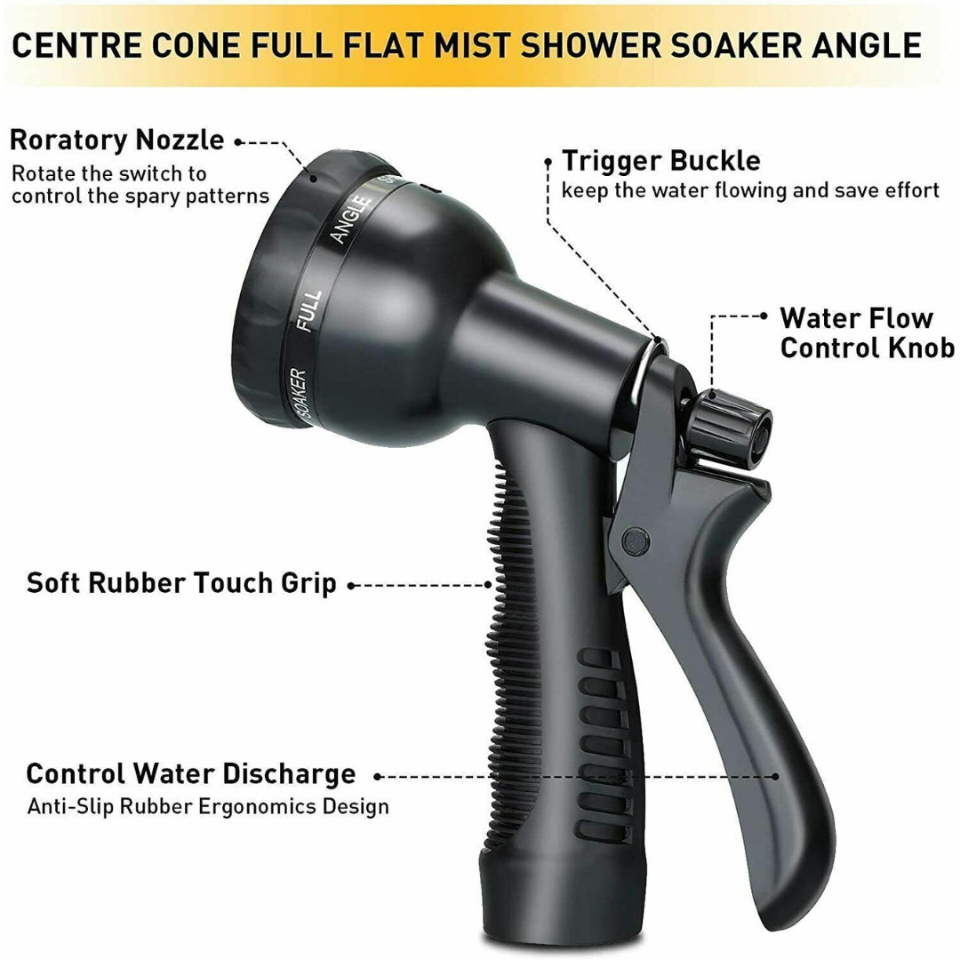 Knot-Free Garden Hose (Includes 8 Spray Nozzle & Storage Bag)