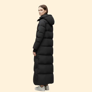 Longline Hooded Winter Parka – Relaxed Structured Silhouette | Ardelia