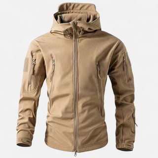 Water-Resistant Softshell Jacket with Adjustable Hood and Ergonomic Fit | Thibault