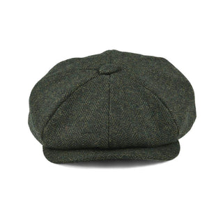 Herringbone baker boy cap classic eight panel design | Hampton