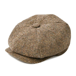 Herringbone baker boy cap classic eight panel design | Hampton