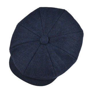 Herringbone baker boy cap classic eight panel design | Hampton
