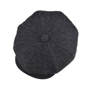 Herringbone baker boy cap classic eight panel design | Hampton