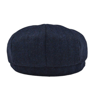Herringbone baker boy cap classic eight panel design | Hampton