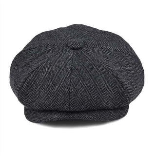 Herringbone baker boy cap classic eight panel design | Hampton