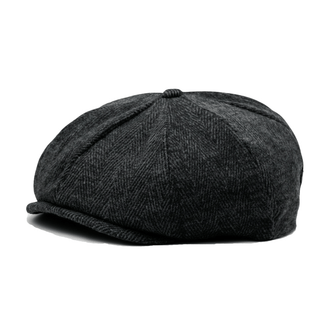 Herringbone baker boy cap classic eight panel design | Hampton