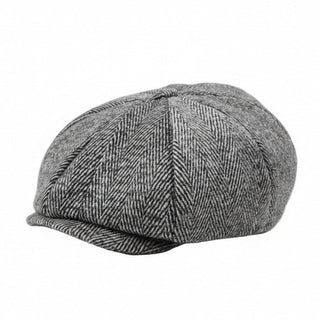 Herringbone baker boy cap classic eight panel design | Hampton