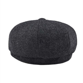 Herringbone baker boy cap classic eight panel design | Hampton