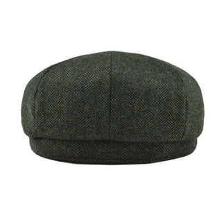Herringbone baker boy cap classic eight panel design | Hampton