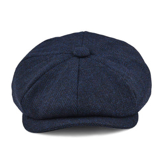 Herringbone baker boy cap classic eight panel design | Hampton