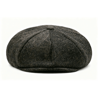 Herringbone baker boy cap classic eight panel design | Hampton