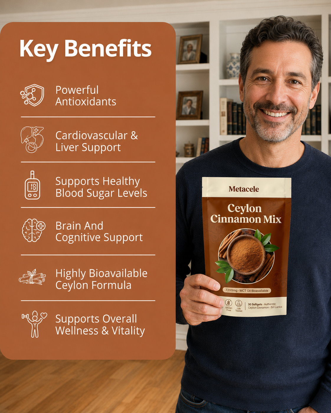 Ceylon Cinnamon Mix 7200mg Equivalent with MCT Oil