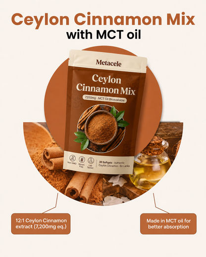Ceylon Cinnamon Mix 7200mg Equivalent with MCT Oil
