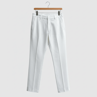 Tailored linen trousers lightweight refined summer silhouette | Montaro