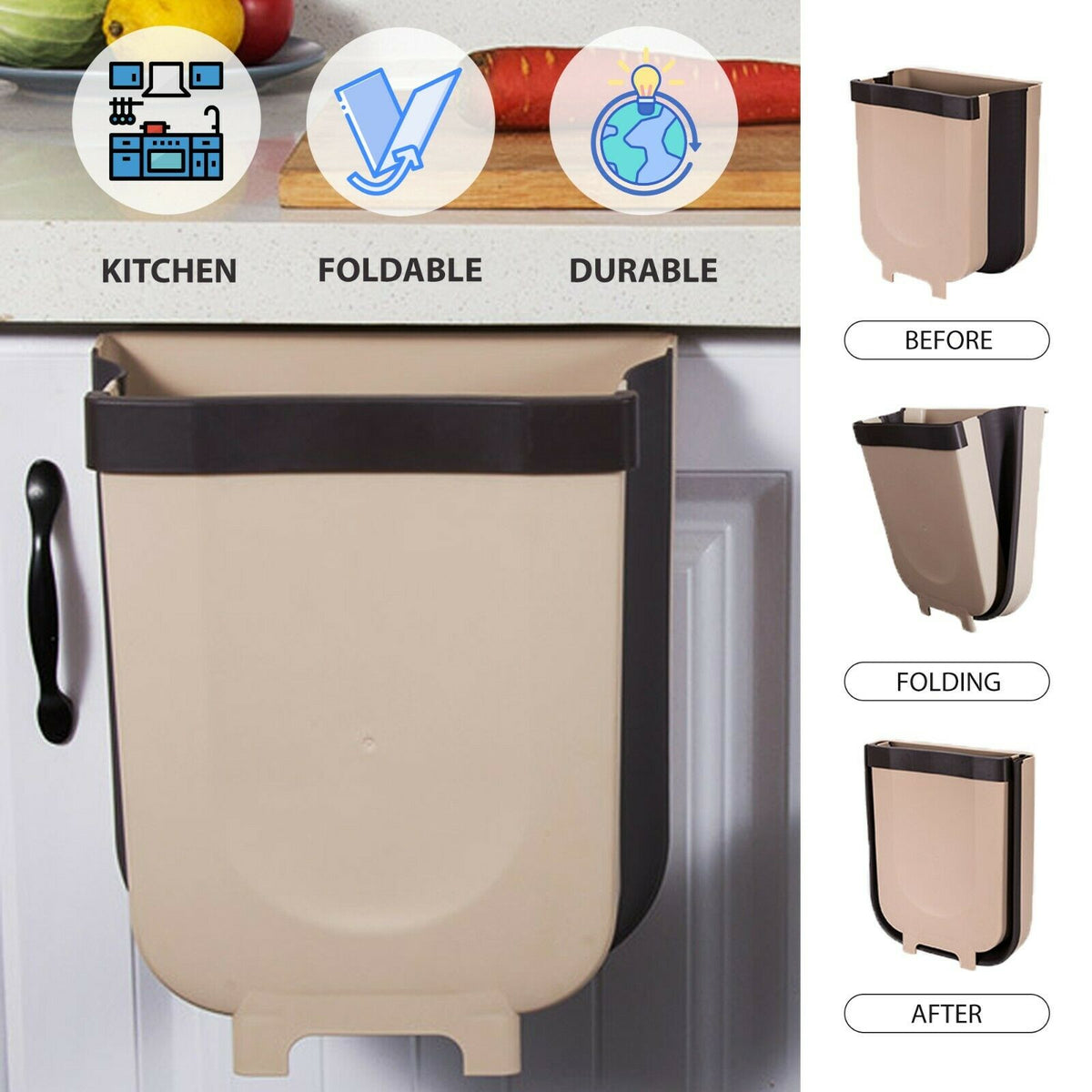 Wall Mounted Folding Bin